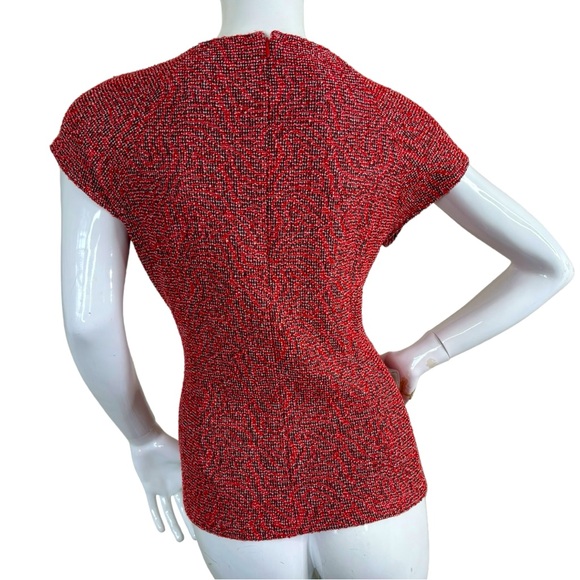 7th Ave New York & Co textured blouse top career cutout neck detail career XL - Picture 12 of 15